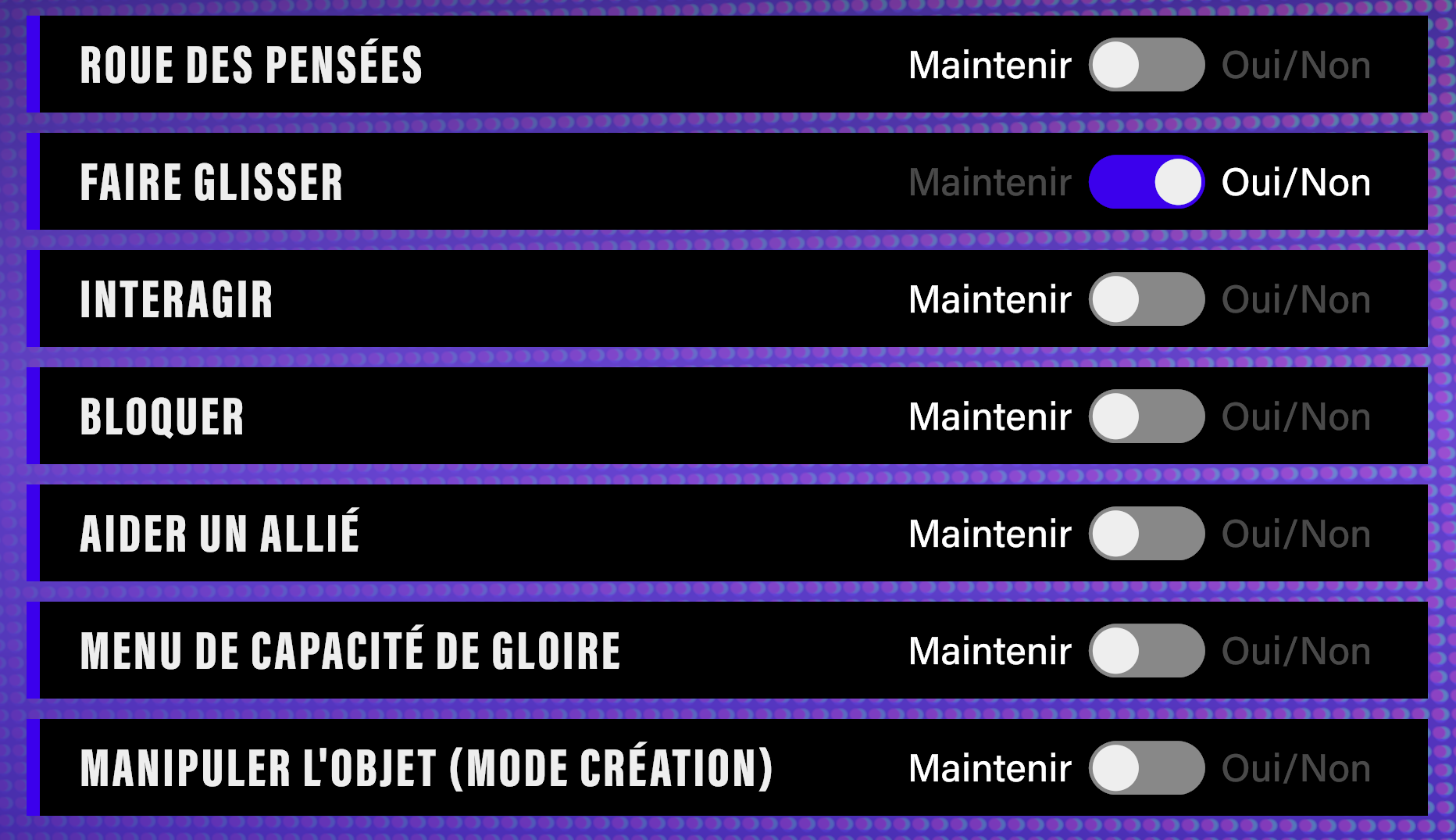 Paramètres de gameplay2